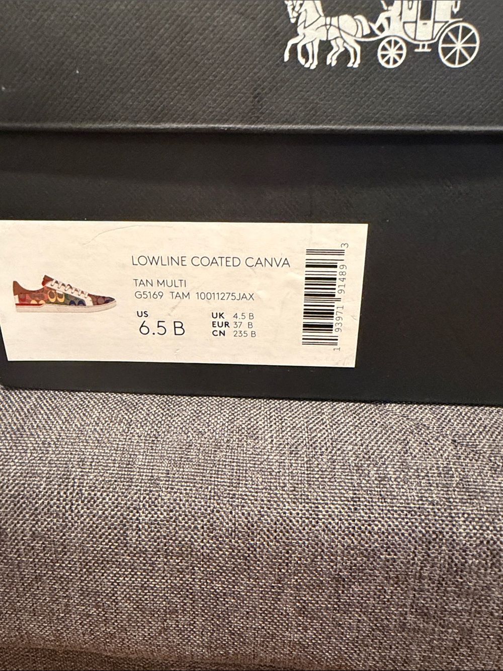 Coach Lowline Multicolor Canvas Sneaker - Cream - Picture 2 of 5